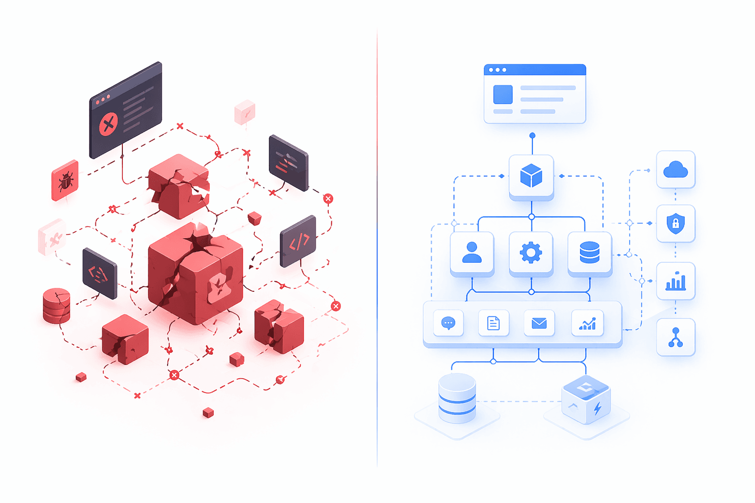 Network cables inside server infrastructure