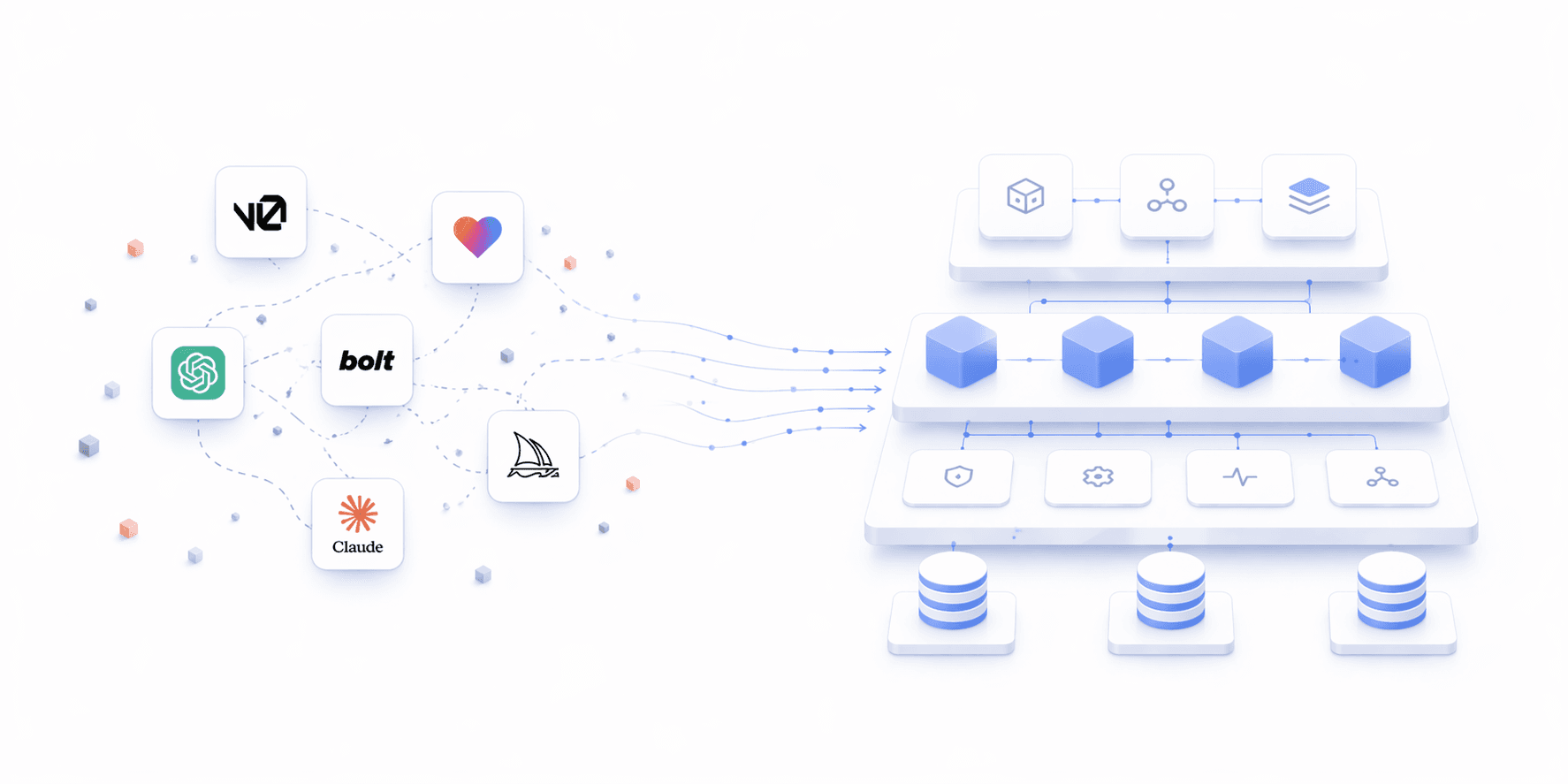 Diagram-style illustration representing a prototype being hardened for production use